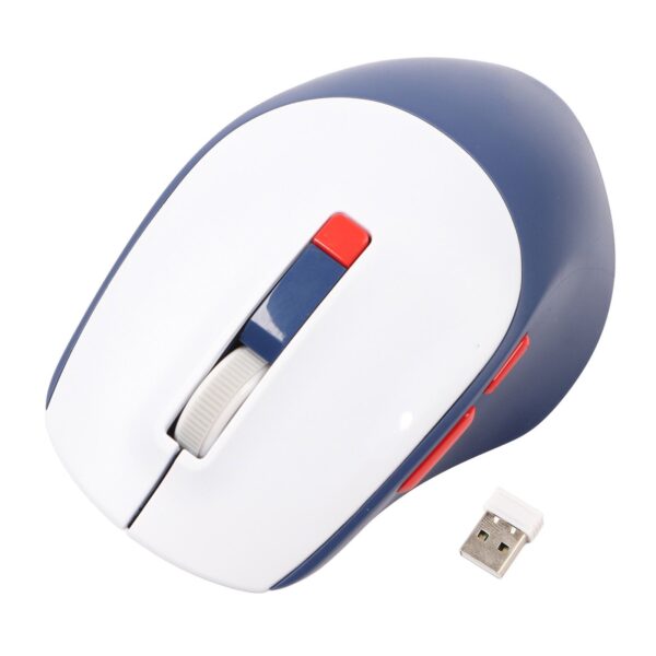 Bluetooth Mouse Multifunction Mute Button Type C Charging Interface 2.4G Wireless Mouse for PC Laptop (2.4G Battery Model Without Battery) Blue
